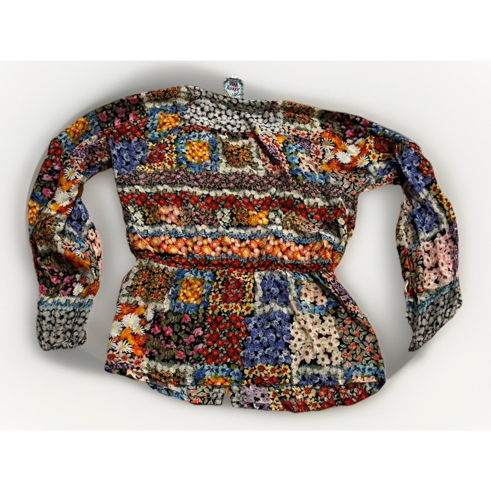Johnny Was Floral Fawn Top Womens S Multicolor Blouse Boho Chic - Picture 3 of 4